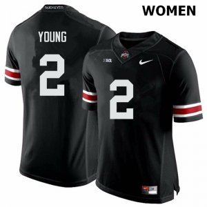 NCAA Ohio State Buckeyes Women's #2 Chase Young Black Nike Football College Jersey TAC8145RI